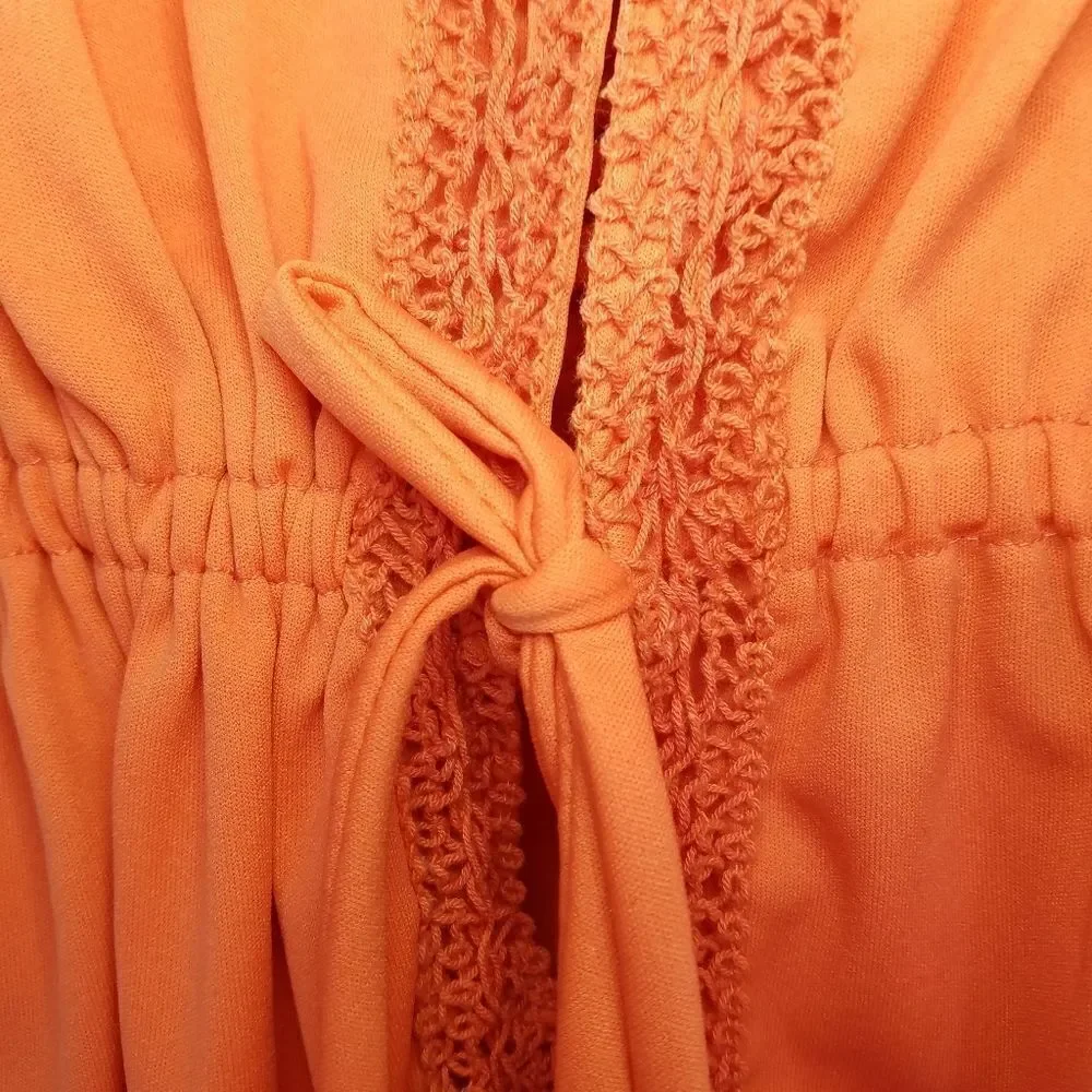 Vintage Elegant Coral 60’s ILGWU Spaghetti Strap Maxi Dress Matching Jacket Set